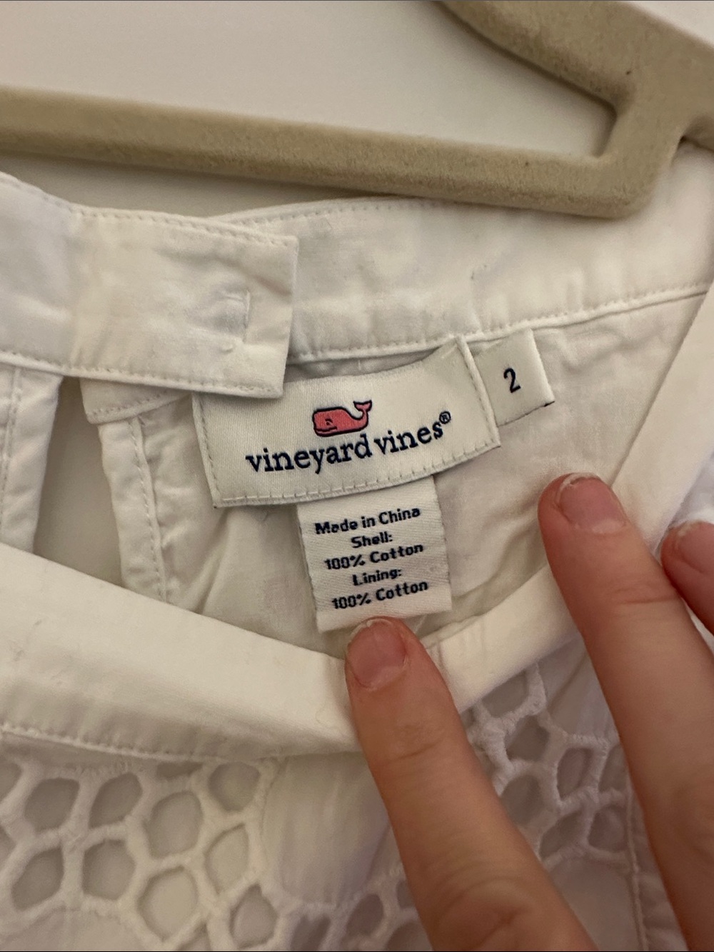 Vineyard Vines White Eyelet Shift Dress - Picture 2 of 2